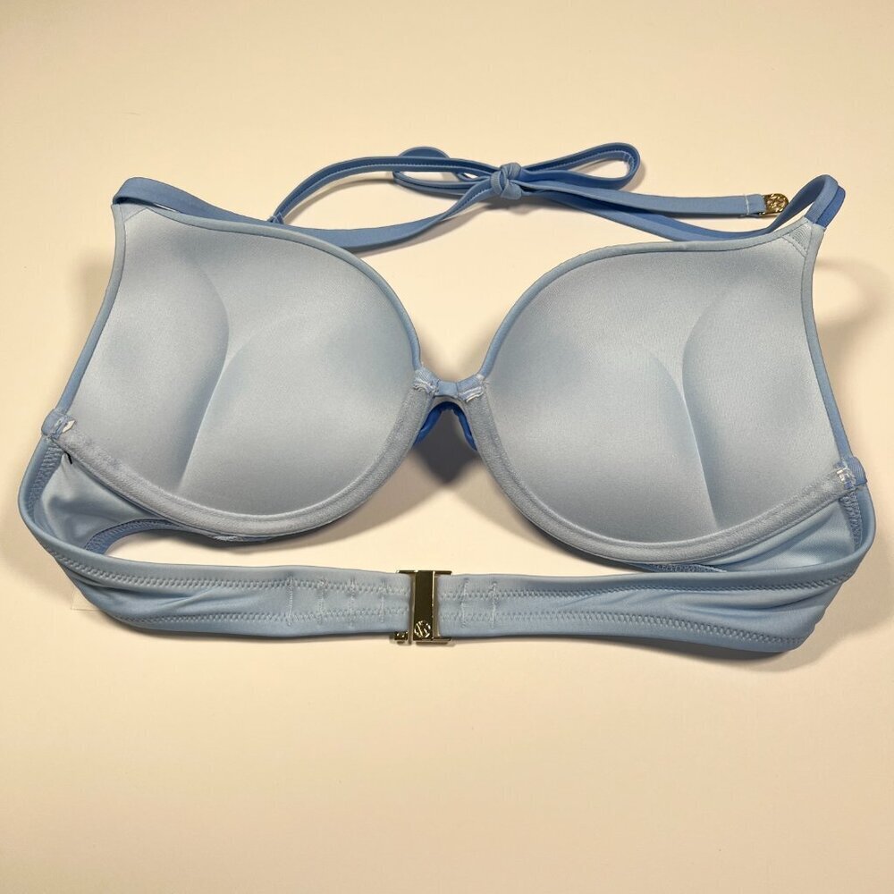 Victoria Secret 36DD Bombshell Push Up Bikini Top Add 2 Cups Pastel Blue Ombre - Picture 6 of 10